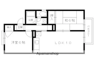 トゥインクルII【B102号室】の間取り
