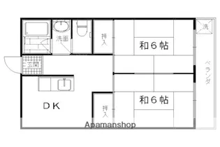 ユタカガーデン円町【2階】の間取り