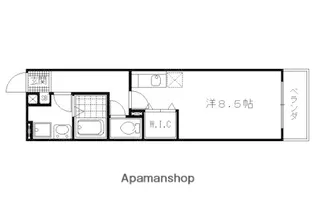 メゾンかしの木【101号室】の間取り