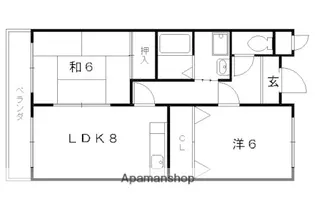 エクセレント上桂【202号室】の間取り