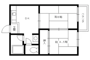 ハイツ奥村B棟【102号室】の間取り