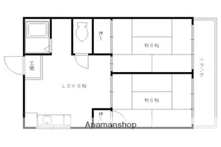 離宮ガーデンハイツ【1階】の間取り