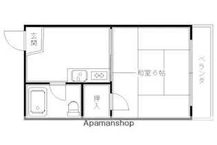 ふじビル【402号室】の間取り