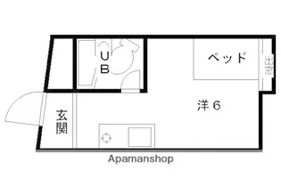 シャピタン六角【405号室】の間取り