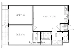 シャトー竹宇【110号室】の間取り
