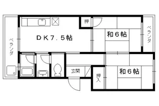 中原マンション【205号室】の間取り