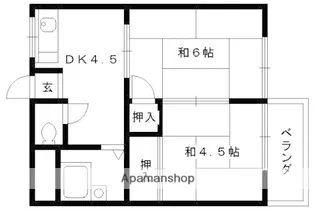2Kの間取り画像