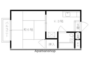 カケイハイツ【3階】の間取り