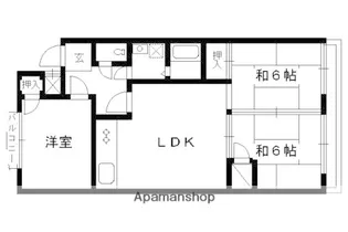 シベール桂泉【3階】の間取り