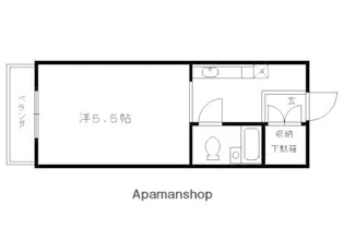 ウエストアベニュー【105号室】の間取り