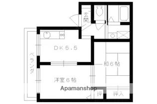 コーポ比恵【203号室】の間取り