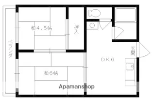 ハイツ西柿【A-202号室】の間取り