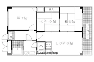 ロココ桂【3B号室】の間取り