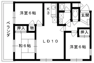 パラッツォ桂【103号室】の間取り