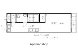 グラン上桂【108号室】の間取り