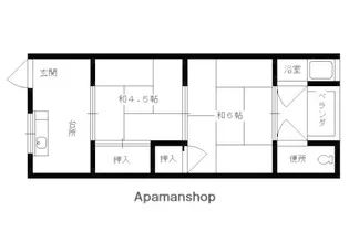 豊栄ハイツ【206号室】の間取り