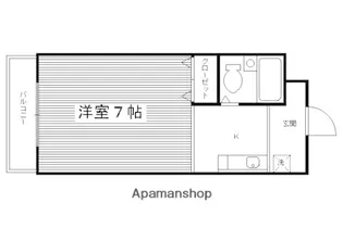 シャトー太秦【407号室】の間取り