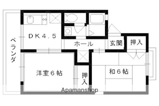 セジュールエル【B101号室】の間取り