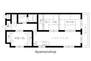 メイプルリーフ桂【203号室】の間取り