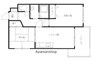 2LDKの間取り画像