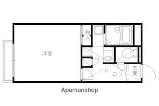 レオパレス壬生【206号室】の間取り