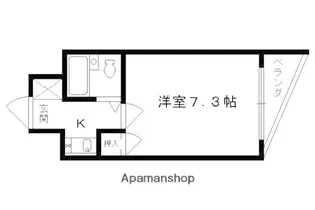 サンクスパレ南巽【101号室】の間取り