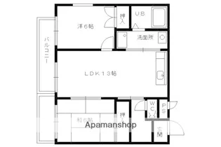 クレスト桂坂【3階】の間取り