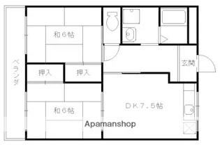 サンフラワー【B305号室】の間取り