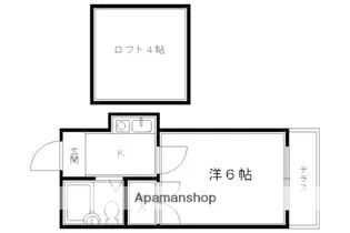 グランプラス桂【101号室】の間取り