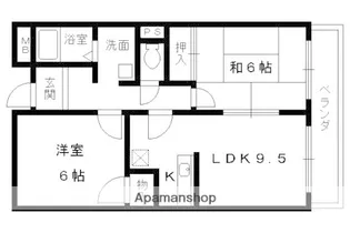 ル・セーヌ嵐山【302号室】の間取り