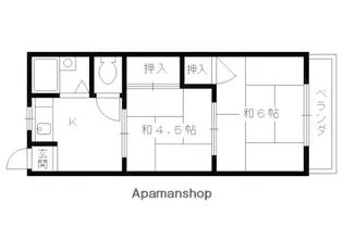 北山田荘【207号室】の間取り