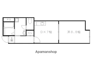 京都府京都市右京区鳴滝音戸山町【マンション】の間取り