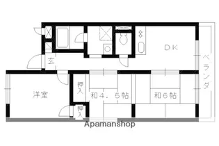 シャルム桂【1階】の間取り