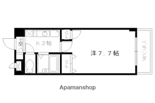 ウエストヒルタカツカ【2階】の間取り
