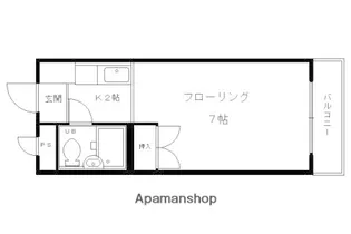 ロイヤルパレス大枝【201号室】の間取り