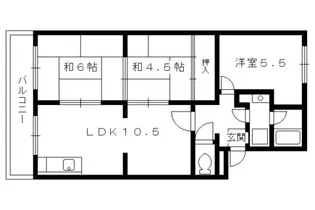 水掛 西村ハイツ【503号室】の間取り