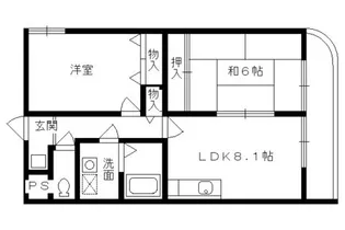オクトーブル桂【1階】の間取り
