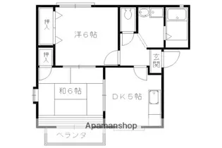 プティメゾンかどの【102号室】の間取り