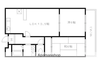 アーバンハイツ苔寺【102号室】の間取り