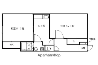 京都府京都市右京区西院春栄町【タウンハウス】の間取り