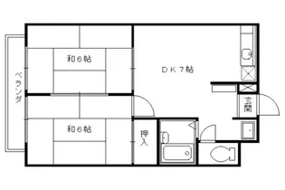 ハピネス桂【203号室】の間取り