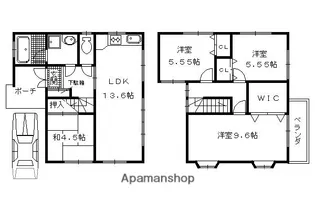 京都府京都市西京区桂南巽町【一戸建】の間取り
