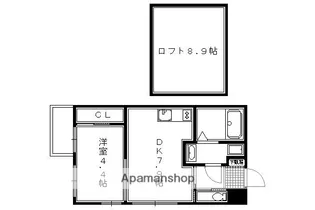 グランベール桂7番館【4階】の間取り