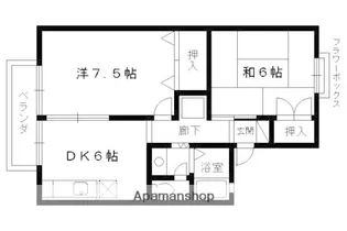 ハイカムール嵐山【A105号室】の間取り