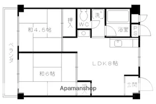 離宮リバーハイツ【301号室】の間取り