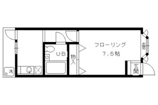コーポ未麗妙心寺【102号室】の間取り