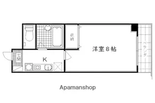 レジデンスじゅらく【307号室】の間取り