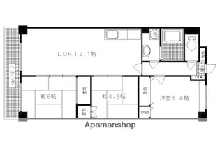 サンクスシティFUKUI【502号室】の間取り