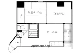 ウエストプラザ三越【503号室】の間取り