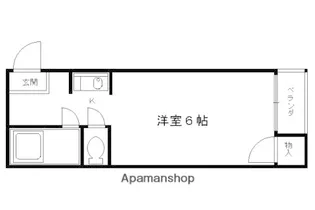 エムズ太秦【1-D号室】の間取り